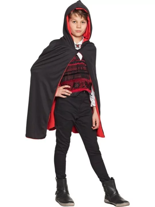 Cape Kind Twilight schwarz/rot wendbar 115cm Kostüme