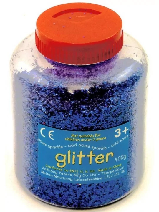 Grand Flacon Paillettes Glimmer 400gr Bleu Gonfleurs & Accessoires