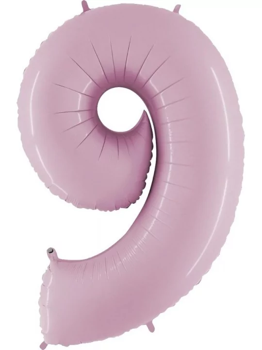 Ballon alu Grand Chiffre rose pastel -9- 61x93cm Ballons alu