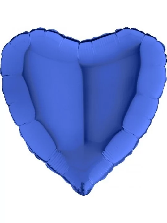 Grand Ballon alu coeur bleu 45cm Ballons alu