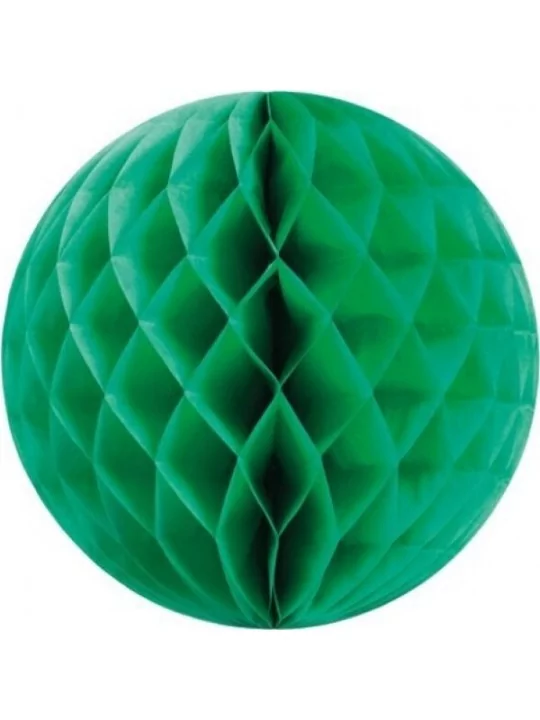 Boule papier alvéolé Ø30cm vert Déco Salle