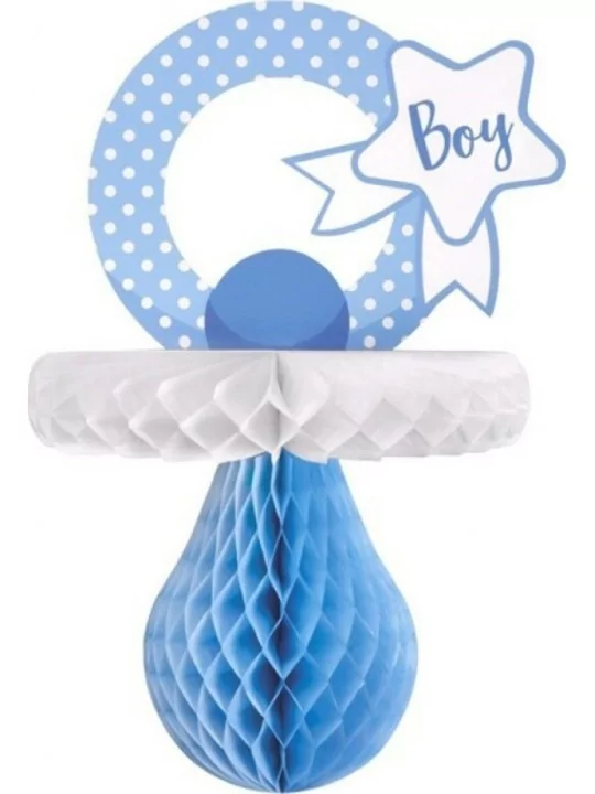 Tétine en papier alvéolé 30cm bleu bébé Déco Salle