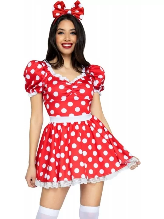 Robe sexy à pois avec décolleté Costumes