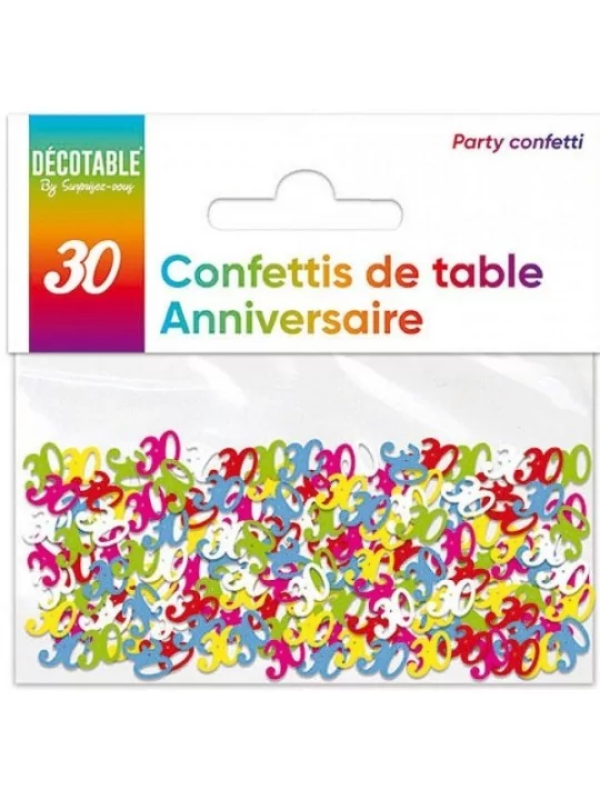 Décofetti en papier coloris 8gr -30- Art de la table