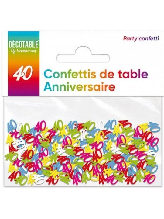 Décofetti en papier coloris 8gr -40- Art de la table