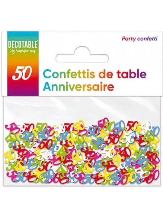 Décofetti en papier coloris 8gr -50- Art de la table