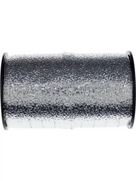 25m Bolduc Gauffré 10mm Argent Déco Salle