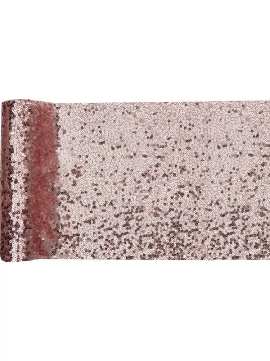 3m Chemin de table sequins 19cm Rose Art de la table