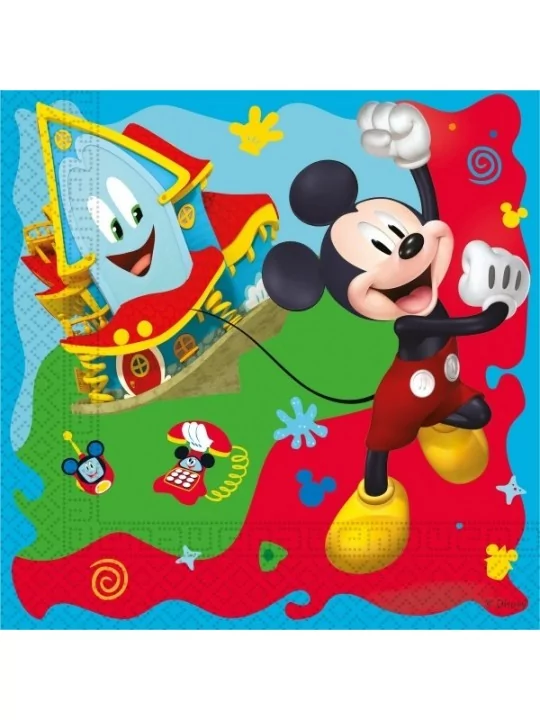 20 Servietten 33cm Mickey Mouse Rock The House Geschirr und Servietten