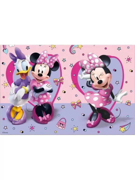 Tischdecke aus Plastik 120x180cm Minnie Jr. Gedeckter Tisch