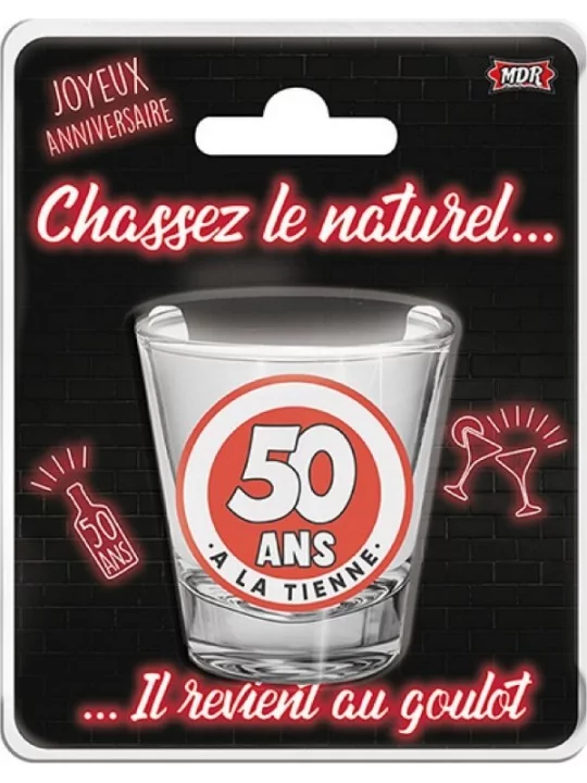 Shooter en Verre 6cm -50 ans- Art de la table