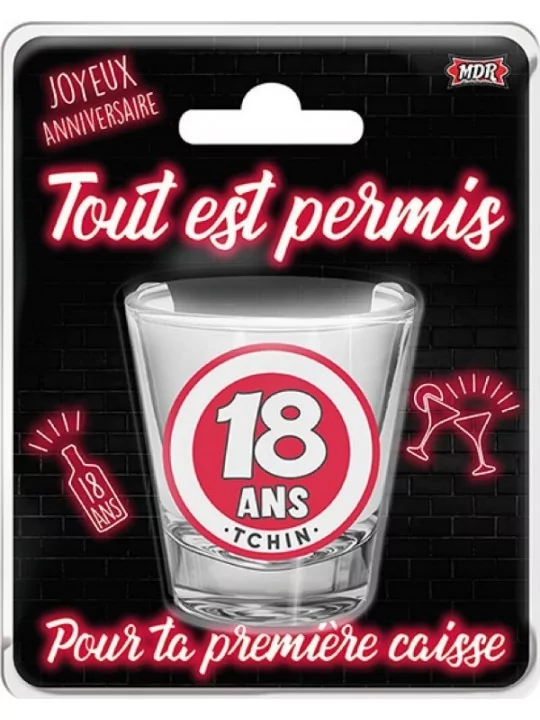 Shooter en Verre 6cm -18 ans- Art de la table