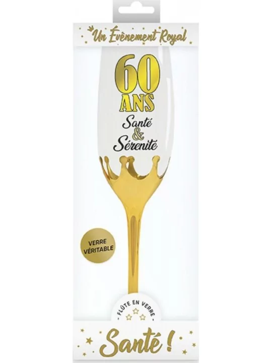 Champagnerglas aus Glas -60 Ans -60. Gedeckter Tisch