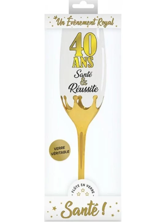 Champagnerglas aus Glas -40 Ans -40 Ans Gedeckter Tisch