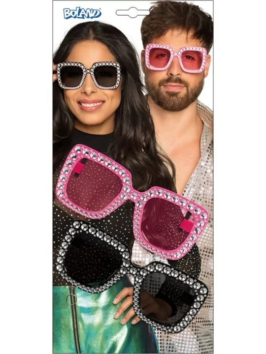 2 Partybrille Bling bling 2 Farben Imitationen