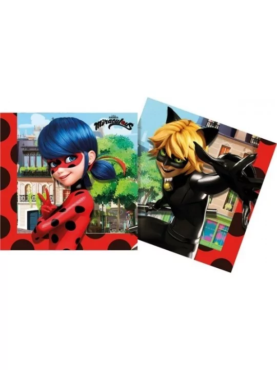 20 Servietten 33cm Miraculous Ladybug Gedeckter Tisch