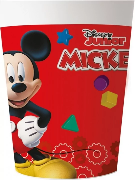 2 Becher 22cl Mickey Mouse Rock The House Geschirr und Servietten