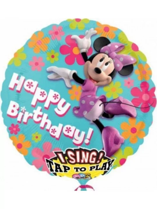 Musikalischer Happ Birthday Minnie Mouse Folienballon 70cm Folienballons