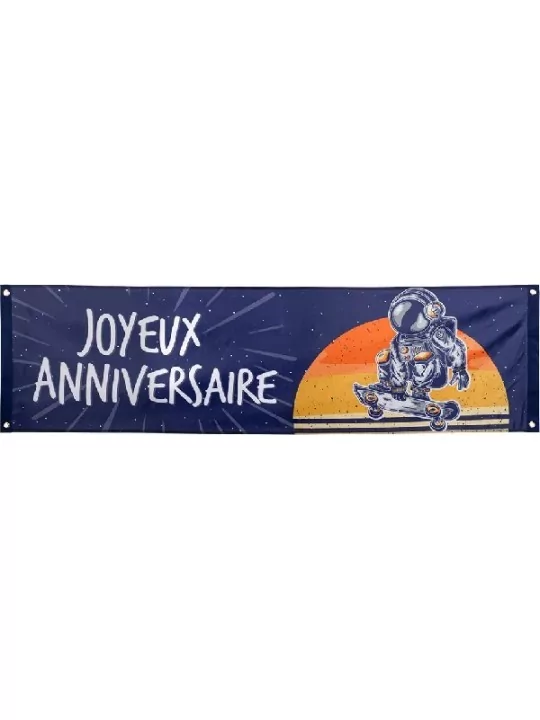 Bannière Space Surfer -Joyeux Anniversaire- Déco Salle