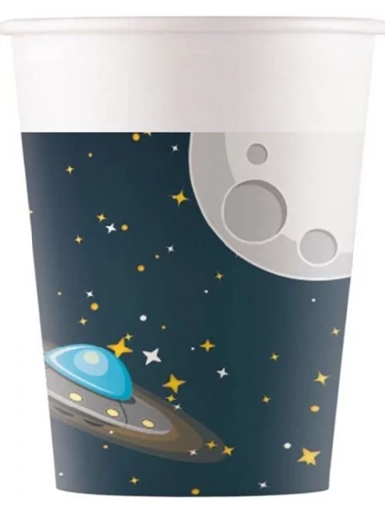 8 Gobelets carton 20cl Space Rocket Vaisselles & Serviettes