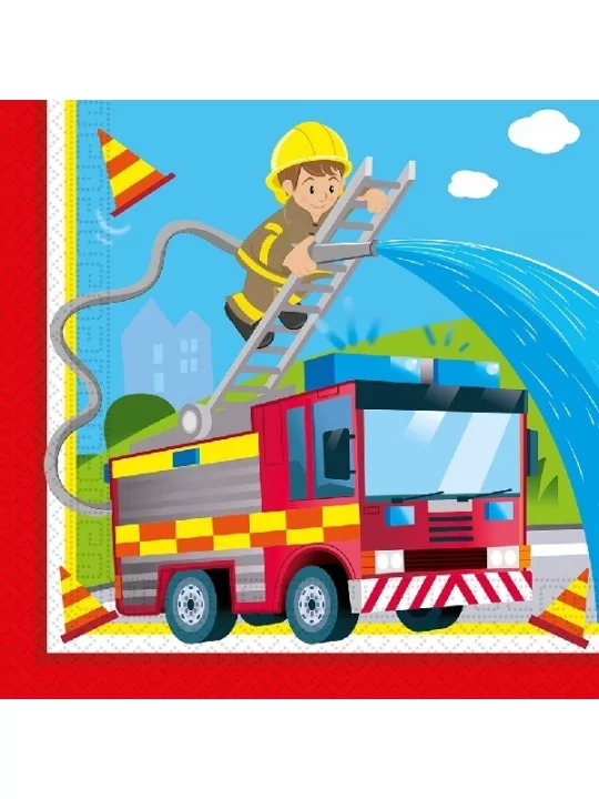 20 Serviettes 33cm Firefighters Art de la table