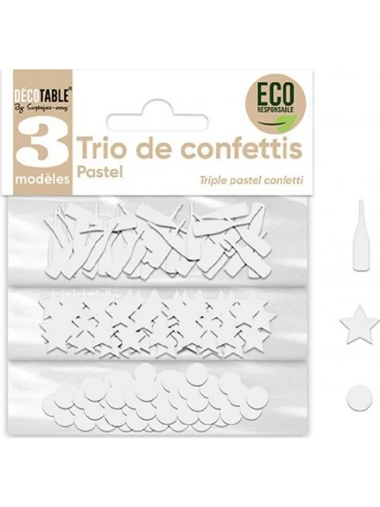 Trio De Confetti Papier Art de la table