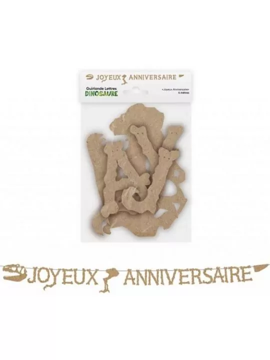 Guirlande Script -Joyeux Anniversaire- Dinosaure Guirlandes