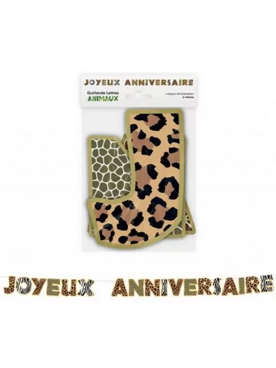 Guirlande Script -Joyeux Anniversaire- Tigre Guirlandes