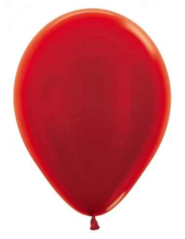 50 Ballons Sempertex Ø 30cm métallisé rouge Ballons latex