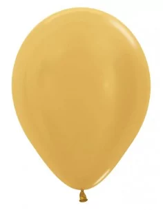 50 Ballons Sempertex Ø 30cm metallisiert Gold Latex Ballons