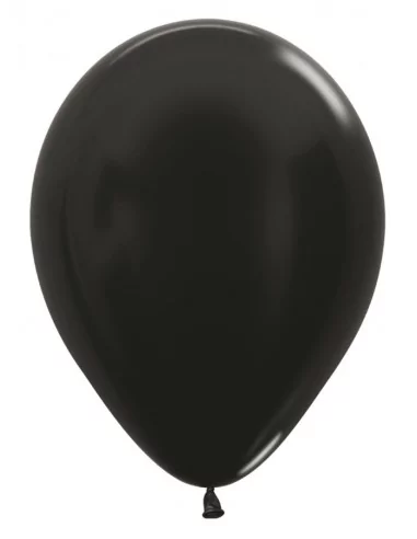 50 Ballons Sempertex Ø 30cm métallisé noir Ballons latex