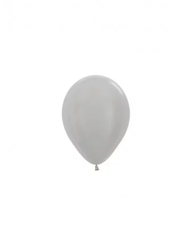 50 Ballons Sempertex Ø 13cm Satin silber Mini-Luftballons 13cm