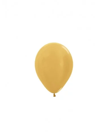 50 Ballons Sempertex Ø 13cm Metallic Gold Mini-Luftballons 13cm