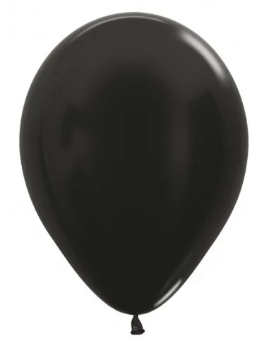 12-580/12 - 12 Ballons Sempertex Ø 30cm métallisé Noir