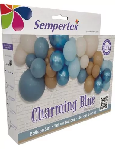 Kit Ballondeko Charming Blue Latex Ballons