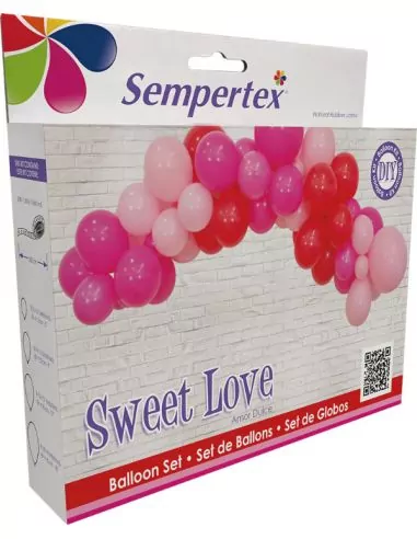 Kit Ballon-Girlande Sweet Love Latex Ballons