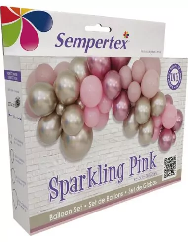 Kit Ballondeko Sparkling Pink Latex Ballons