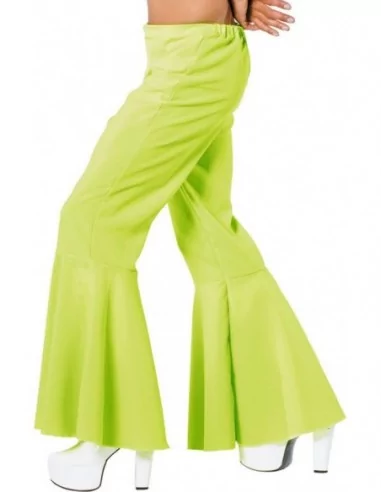 Pantalon Patte d'éléphant stretch néon-vert Pantalons & Jupes