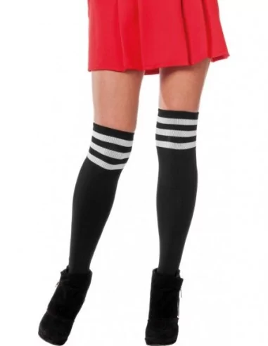 Socken Cheerleader schwarz/weiss Kostüme