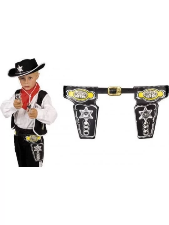 Gürtel Holster Cowboy doppelt für Kinder Imitationen
