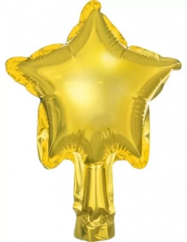 25 Mini-Folienballons Stern gold 10cm leer Folienballons