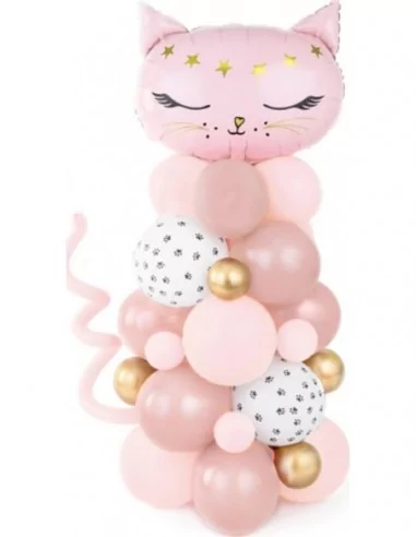 Kit Bouquet de ballons Chat rose 83x140cm Ballons latex