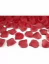 100 Pétales de rose dans un sac rouge Confettis de table