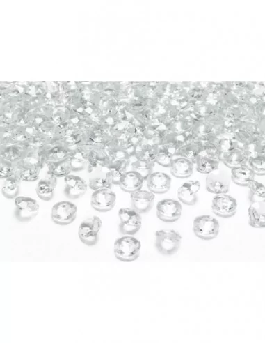 100 Diamants plastique 12mm transparent Art de la table