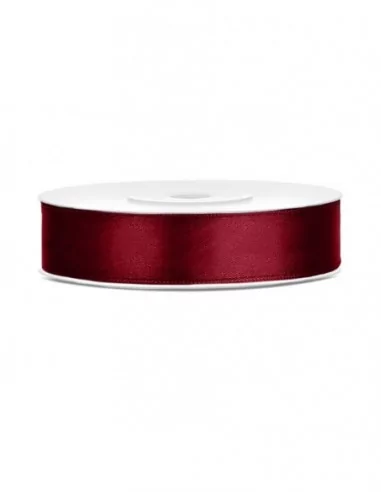 25m Ruban Satin 12mm bordeaux Déco Salle