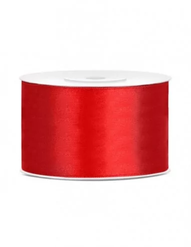 25m Ruban de satin 38mm rouge Déco Salle