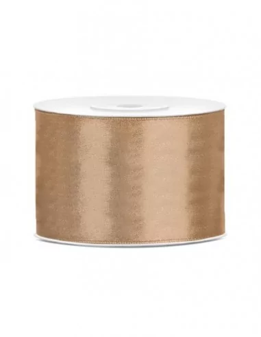 25m Satinband 50mm Gold Metallic Saal Deko