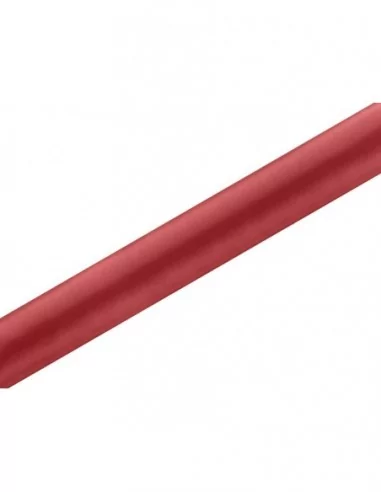 9m Chemin de Table Satin 36cm rouge Art de la table