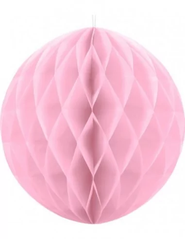 Boule papier alvéolé 30cm rose Déco Salle