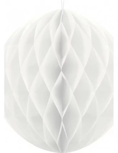 Boule papier alvéolé 40cm blanc Déco Salle